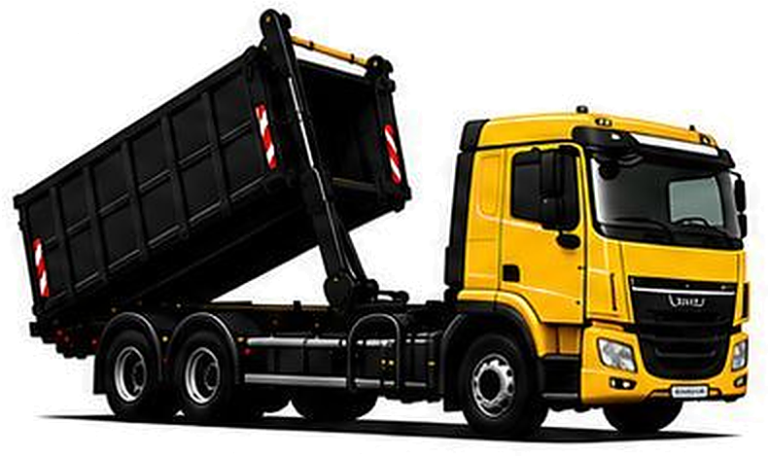 Illustration: Lkw mit Abrollcontainer